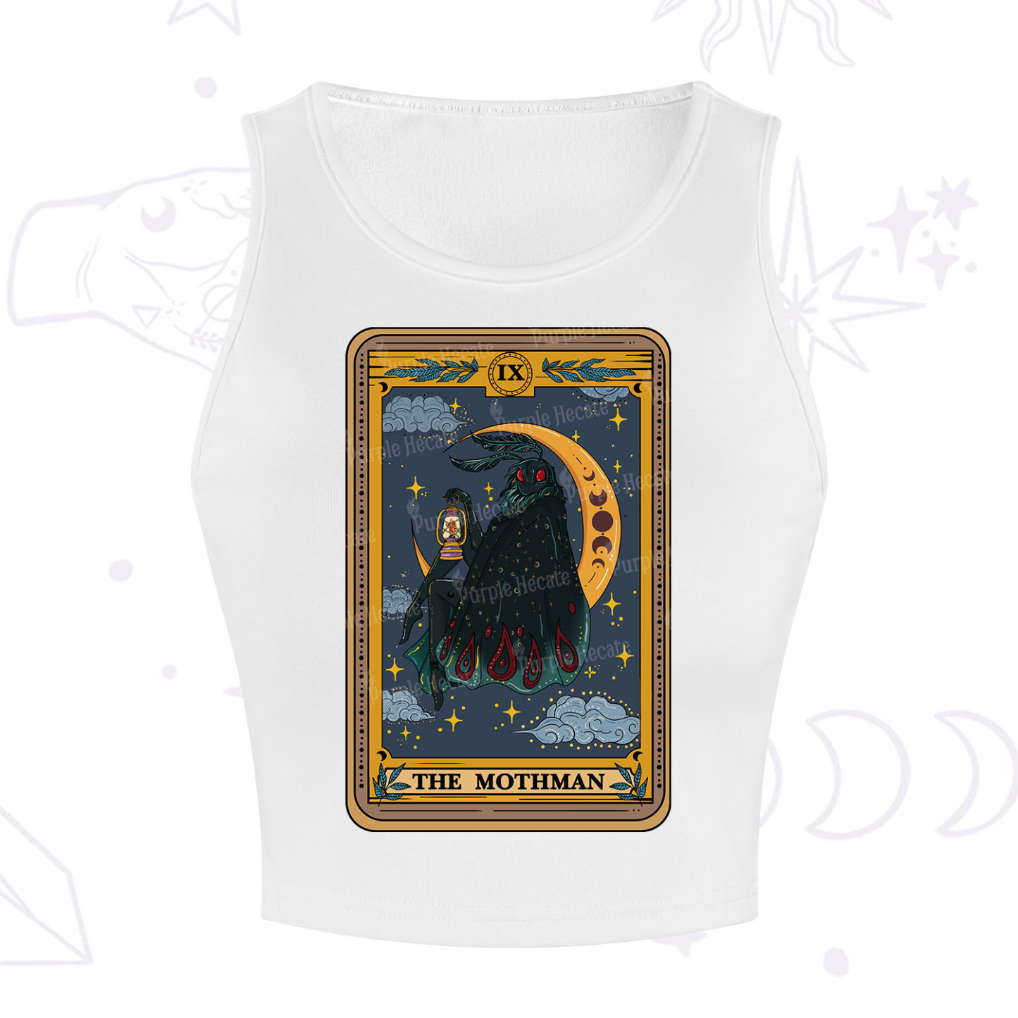 Purplehecate The Mothmen Tarot Crop Tank