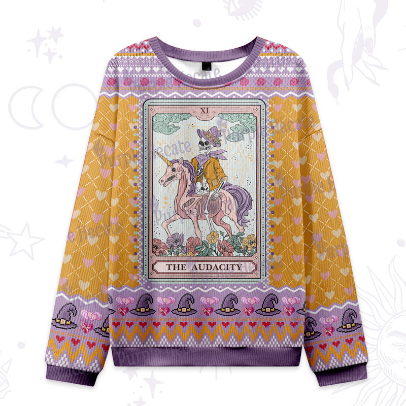 Purplehecate The Audacity Tarot Card Ugly Valentine Sweatshirt