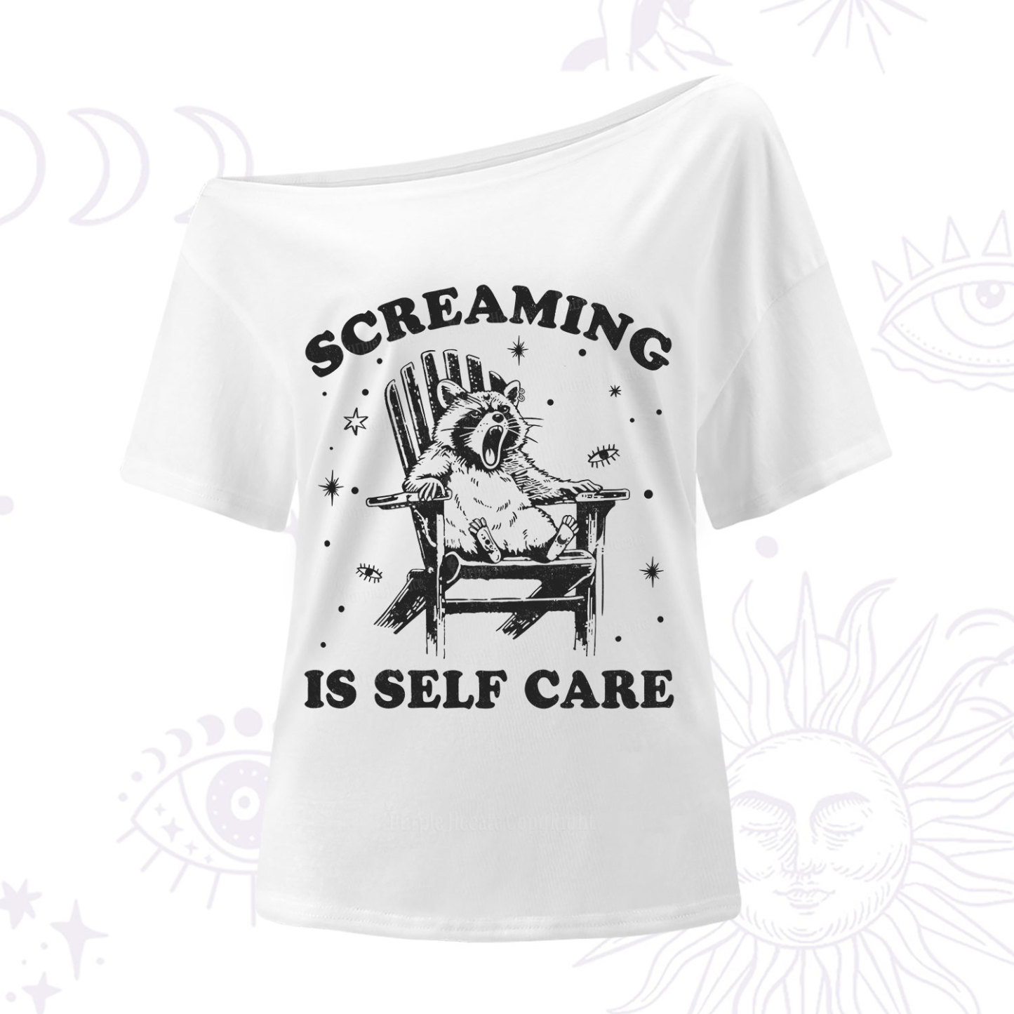 Purplehecate Screaming is Self Care One Shoulder T-Shirt