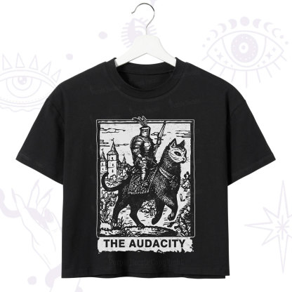 Purplehecate The Audacity Knight Cat Crop T-Shirt