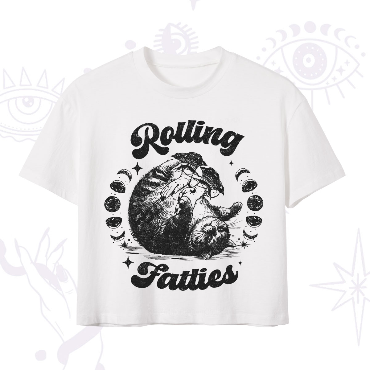 Purplehecate Funny Rolling Fatties Crop T-Shirt