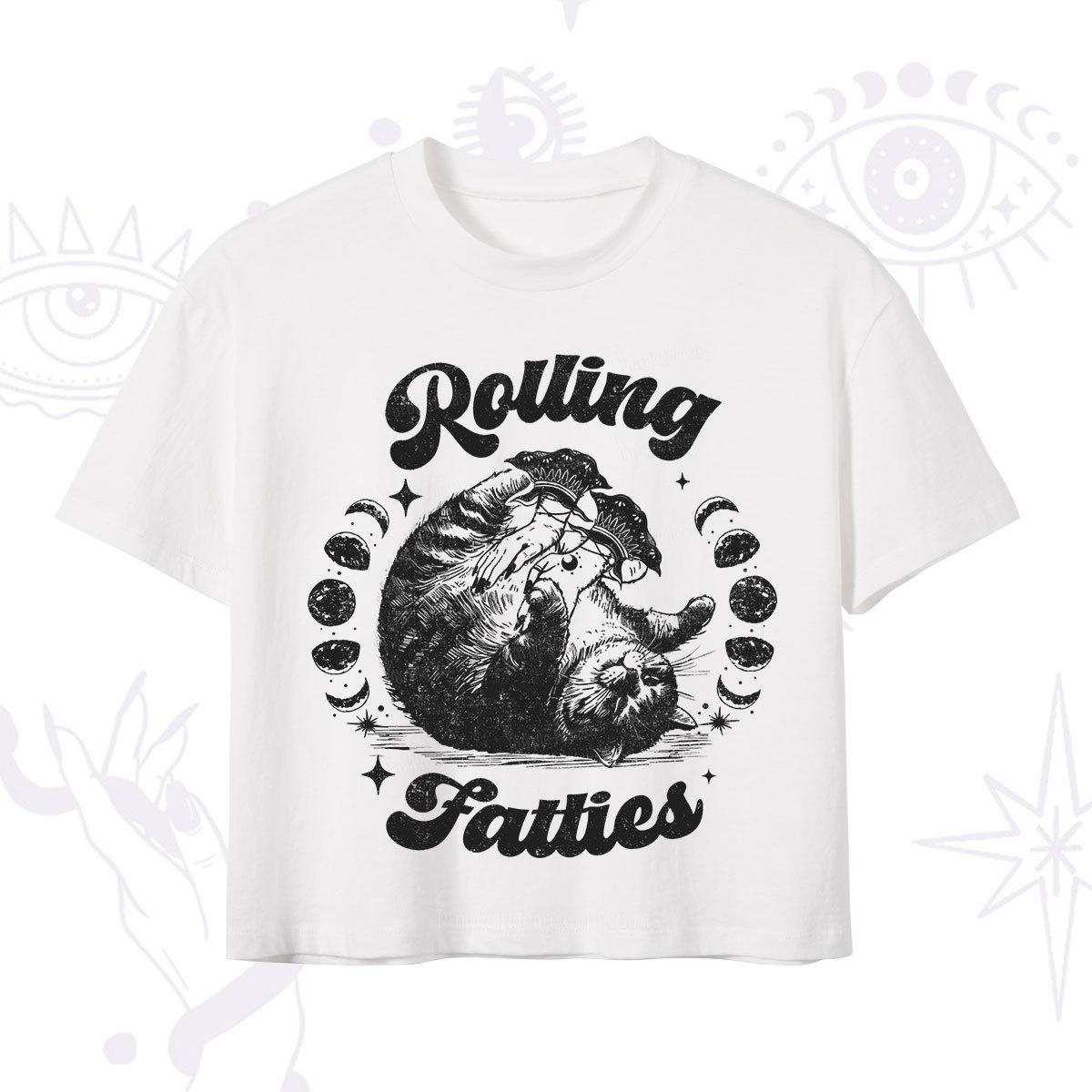 Purplehecate Funny Rolling Fatties Crop T-Shirt