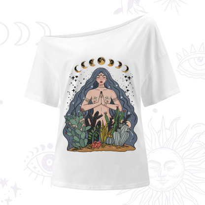 Purplehecate Goddess of Growth One Shoulder T-Shirt