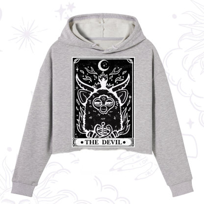 Purplehecate The Devil Tarot Crop Hoodie