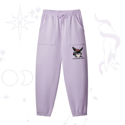 Purplehecate Mothman Eating Soup Fleece Sweatpants