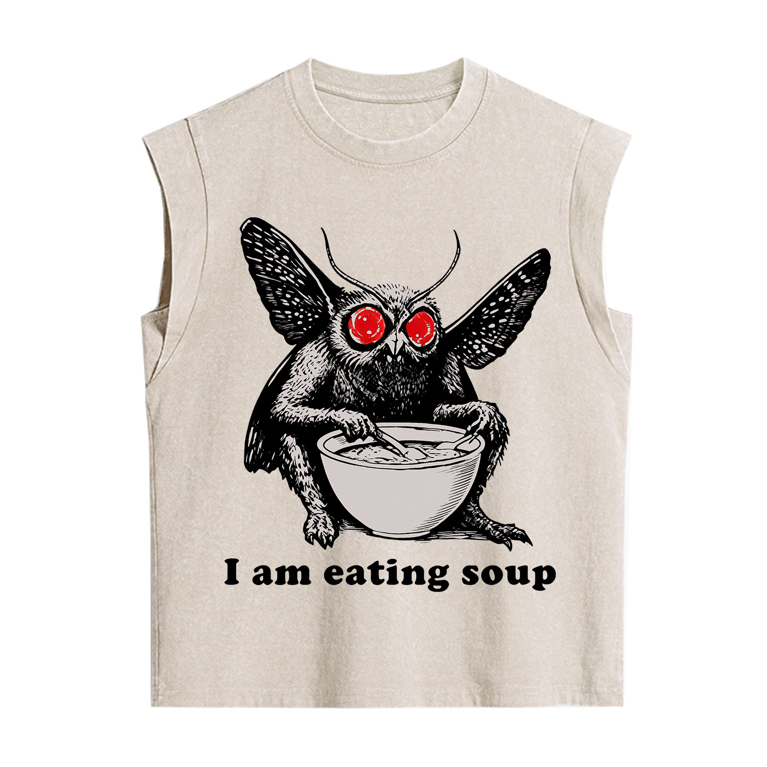 Purplehecate Mothman Eating Soup Vintage Washed Tank