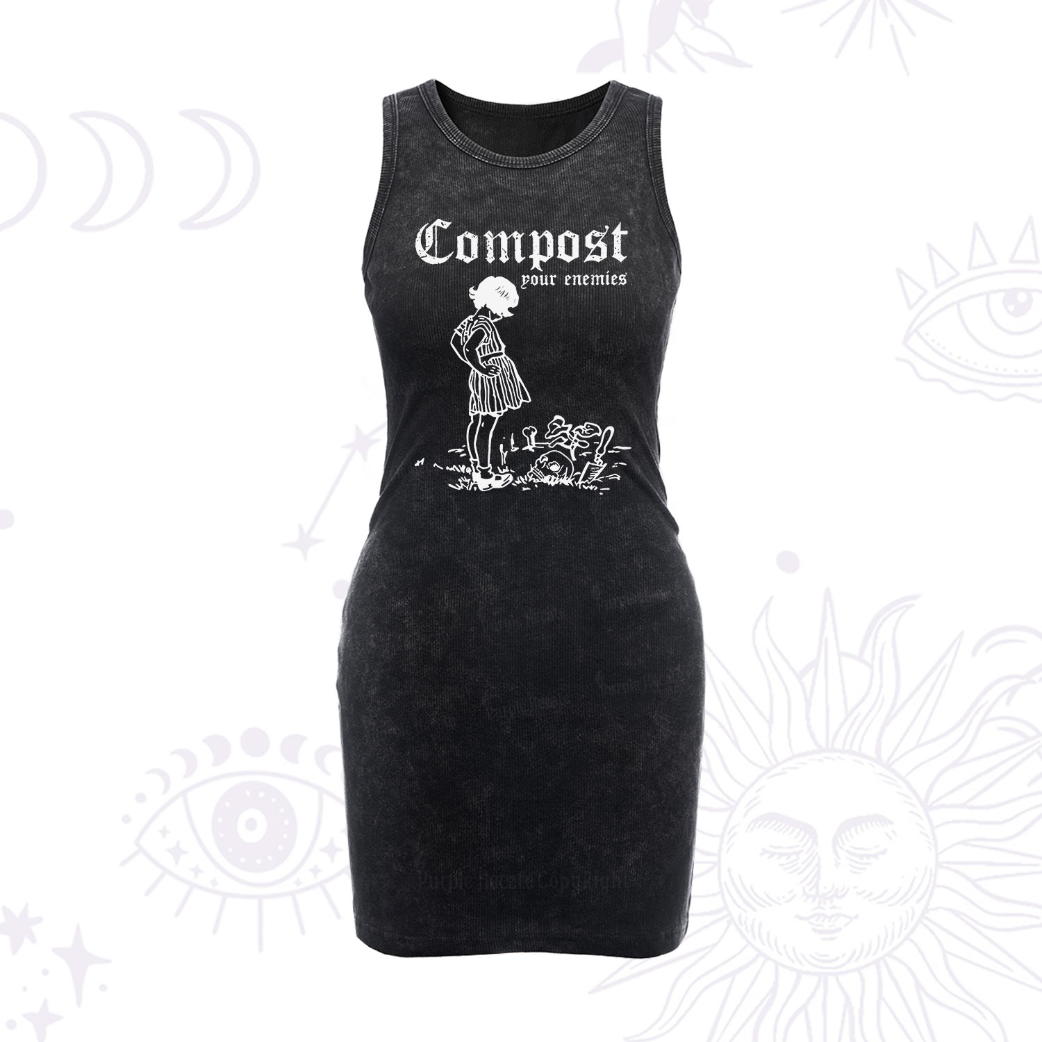 Purplehecate Compost Your Enemies Vintage Bodycon Tank Dress