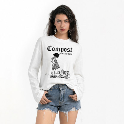 Purplehecate Compost Your Enemies Slub Long Sleeve T-Shirt