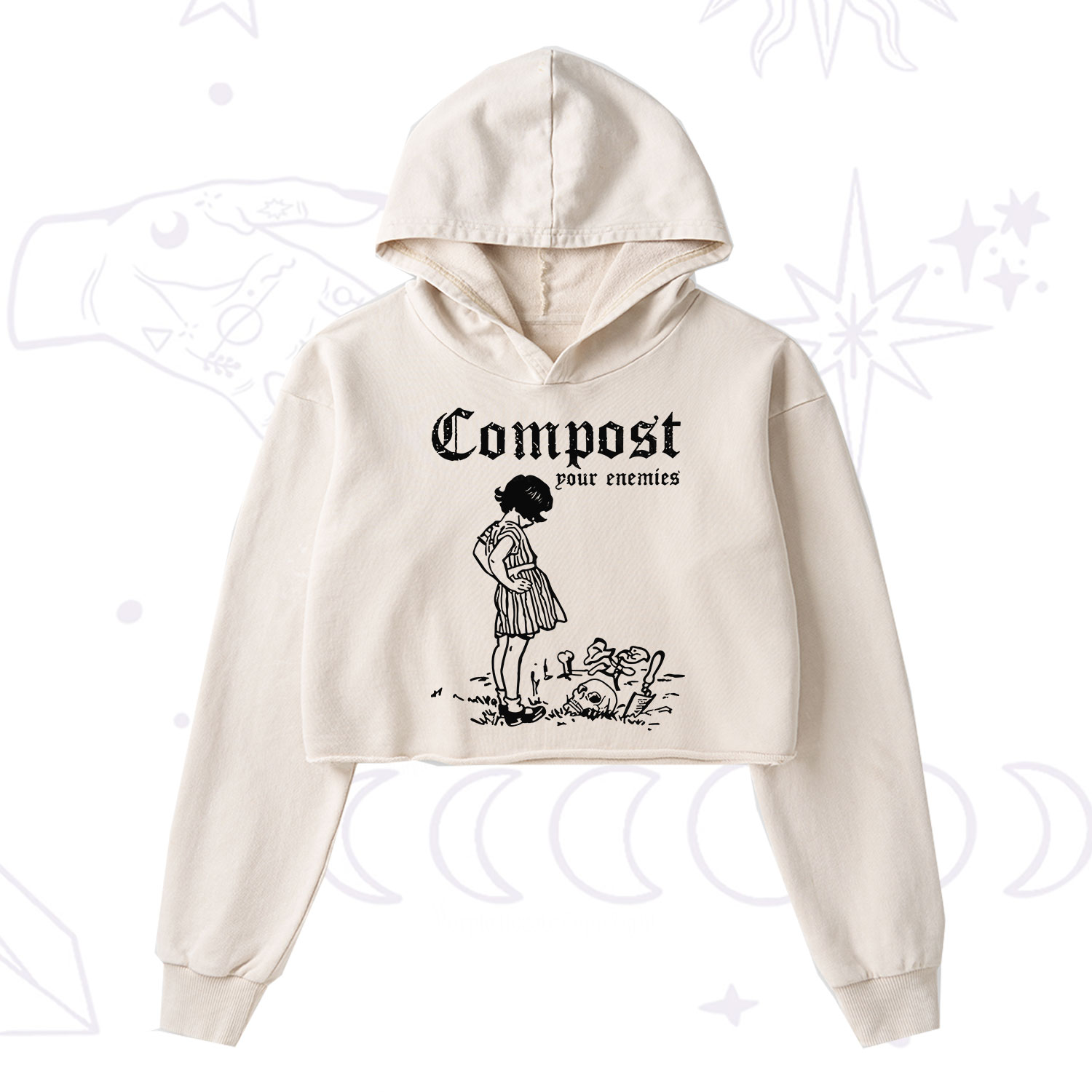 [Copy]Purplehecate God Forbid Women Have Hobbies Washed Cropped Hoodie