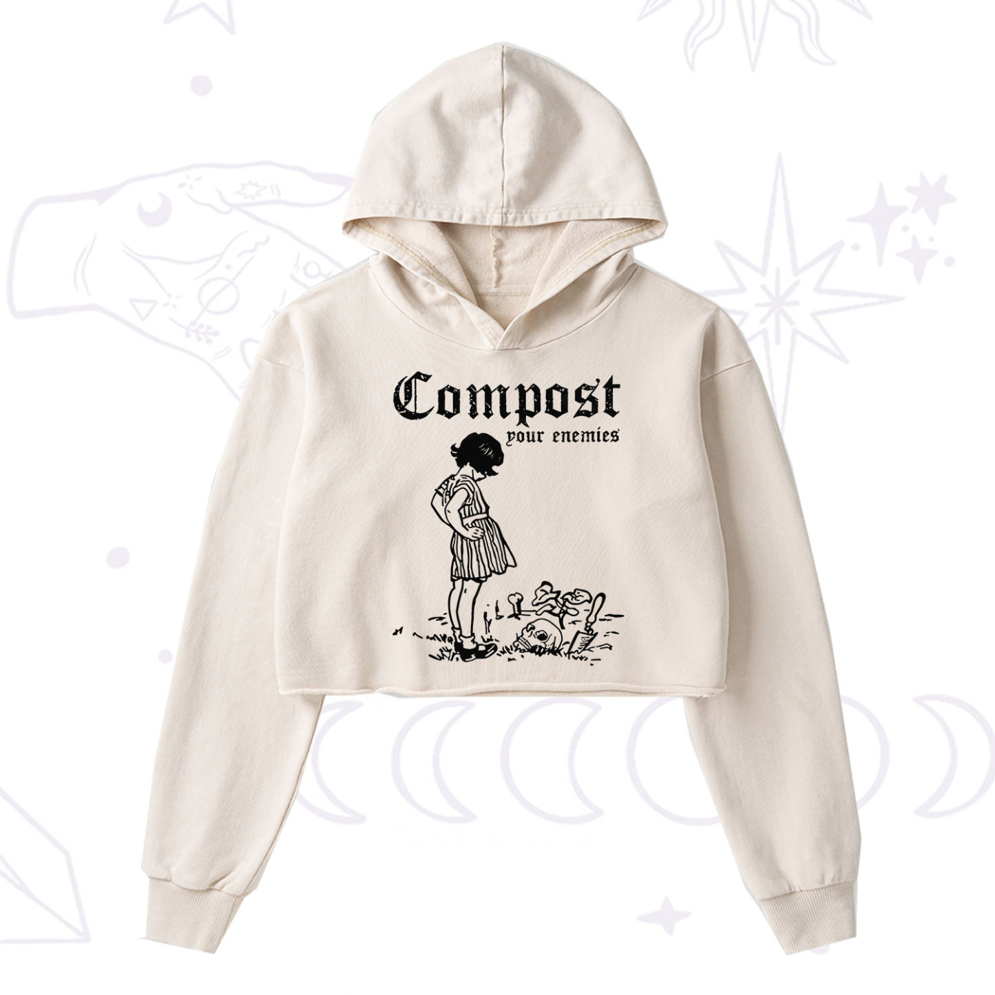[Copy]Purplehecate God Forbid Women Have Hobbies Washed Cropped Hoodie