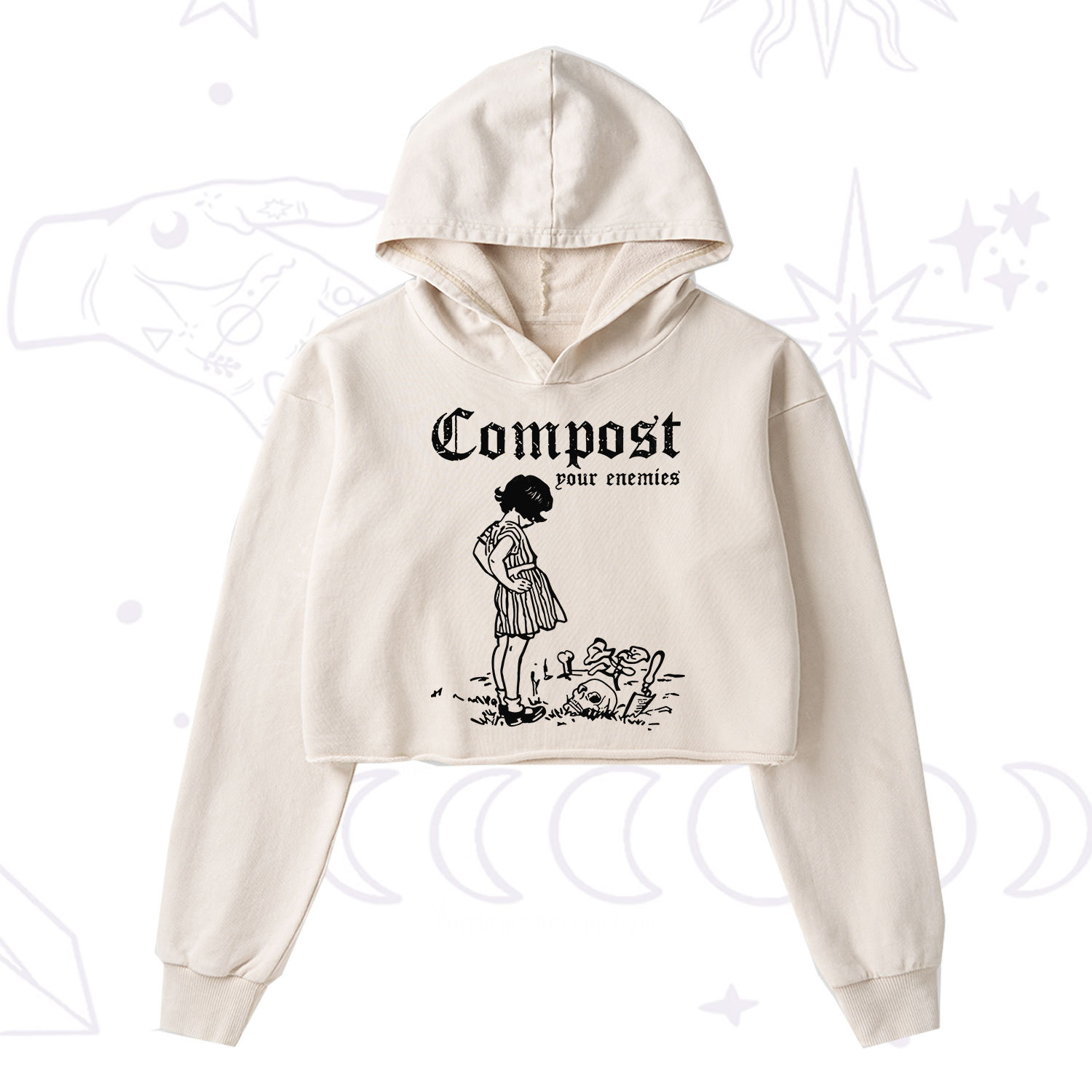 [Copy]Purplehecate God Forbid Women Have Hobbies Washed Cropped Hoodie