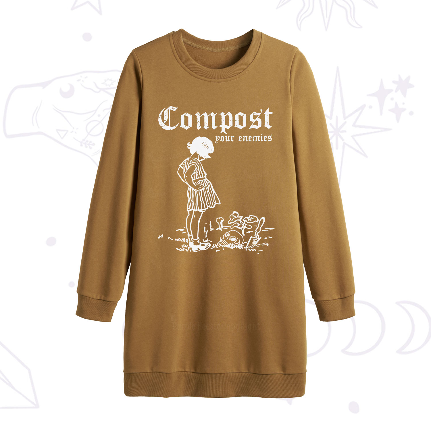 Purplehecate Compost Your Enemies Sweatshirt Dress