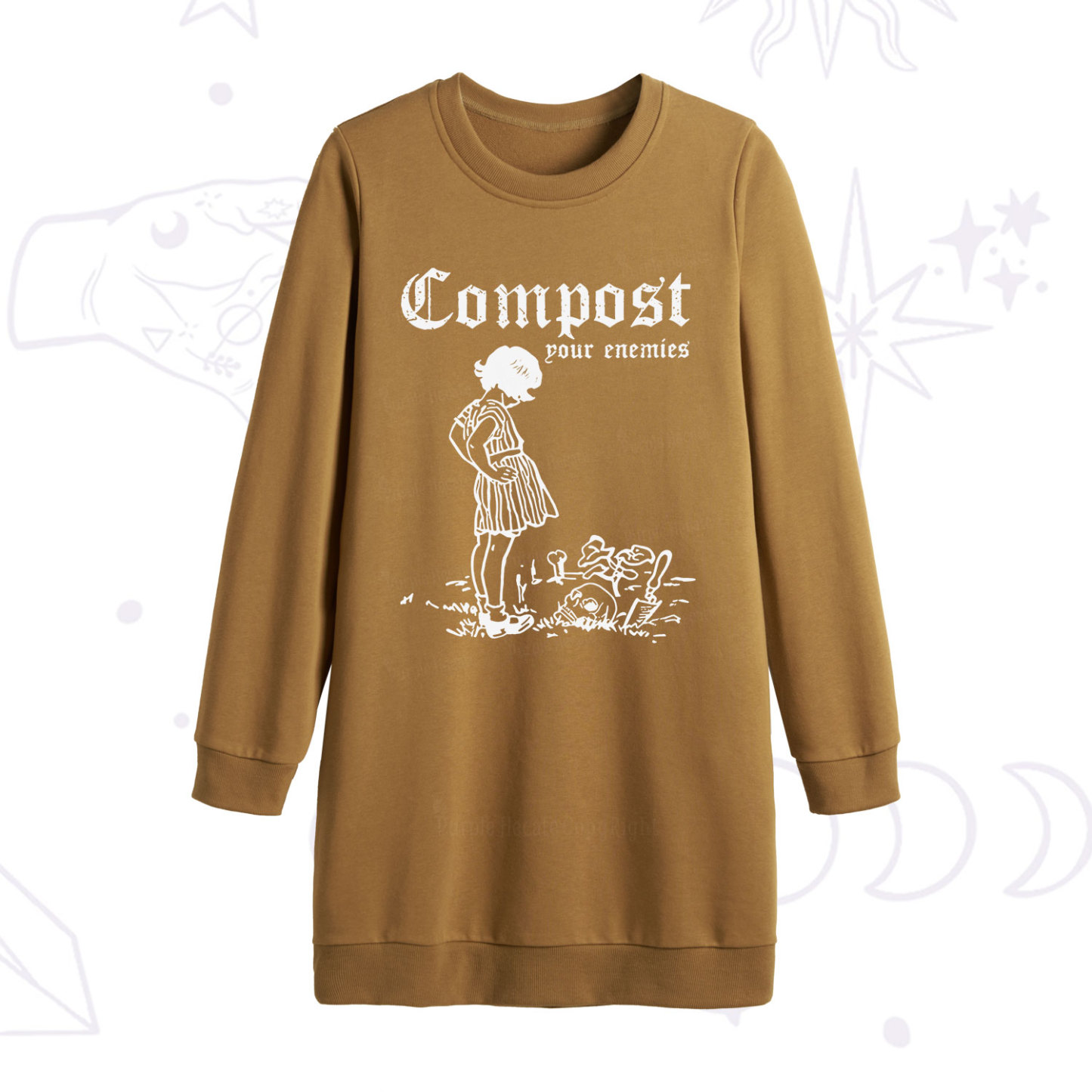 Purplehecate Compost Your Enemies Sweatshirt Dress