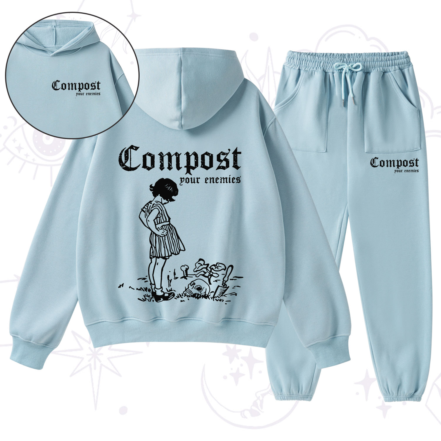 Purplehecate Compost Your Enemies Fleece Hoodie Suit