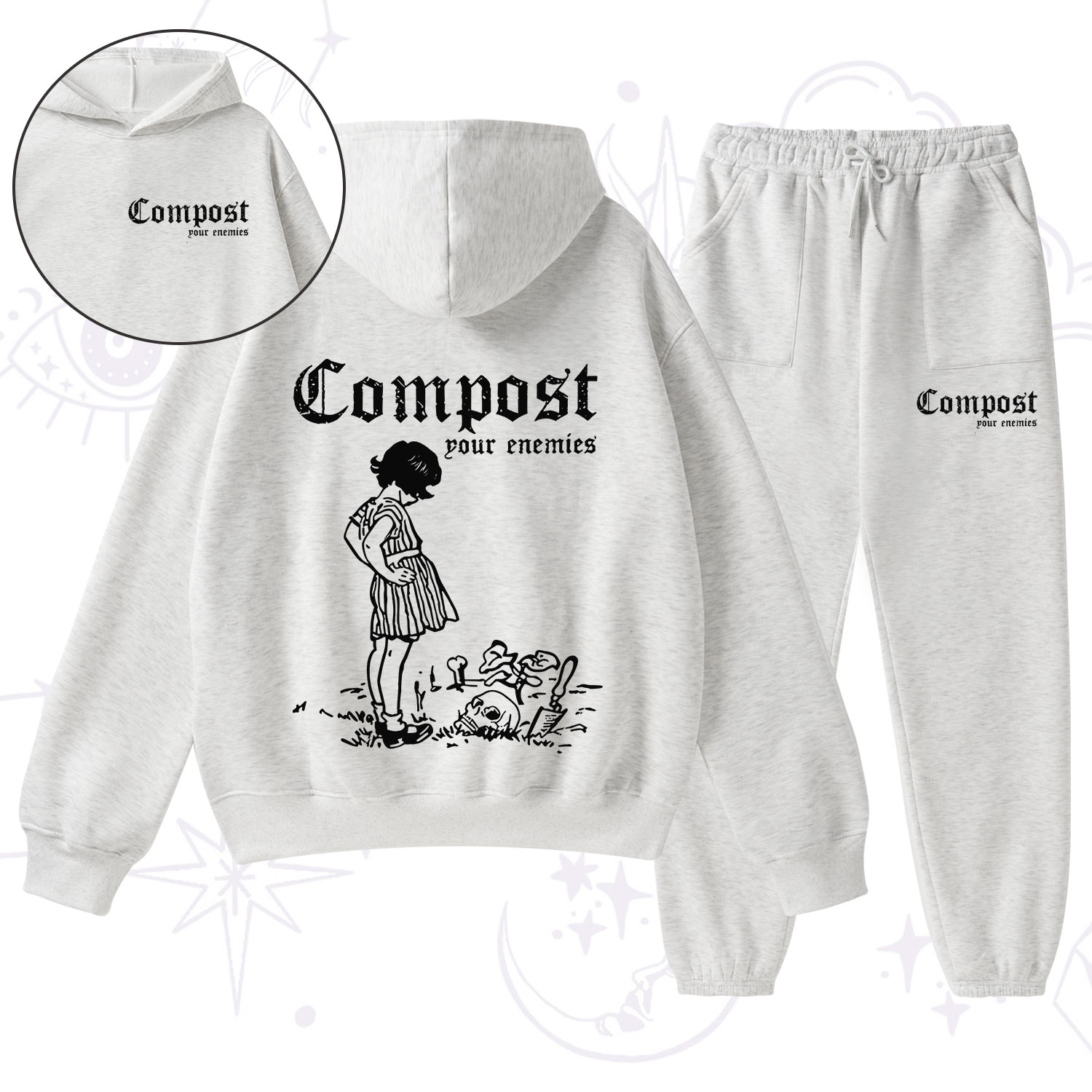 Purplehecate Compost Your Enemies Fleece Hoodie Suit