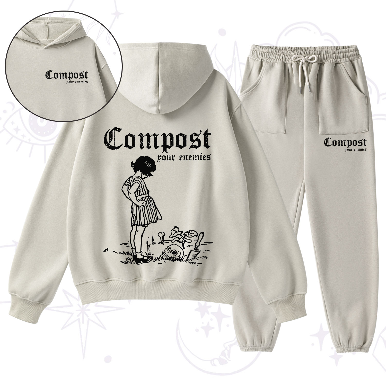 Purplehecate Compost Your Enemies Fleece Hoodie Suit
