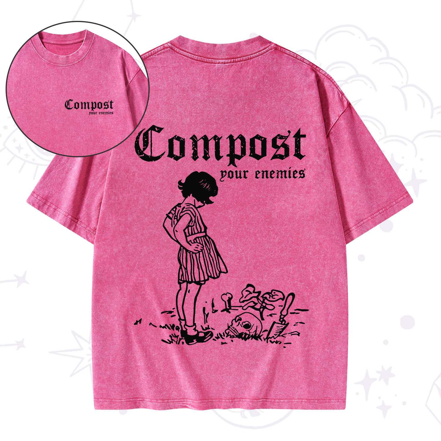 [Copy]Purplehecate Trash Raccoon Backyard Wildlife Washed T-Shirt