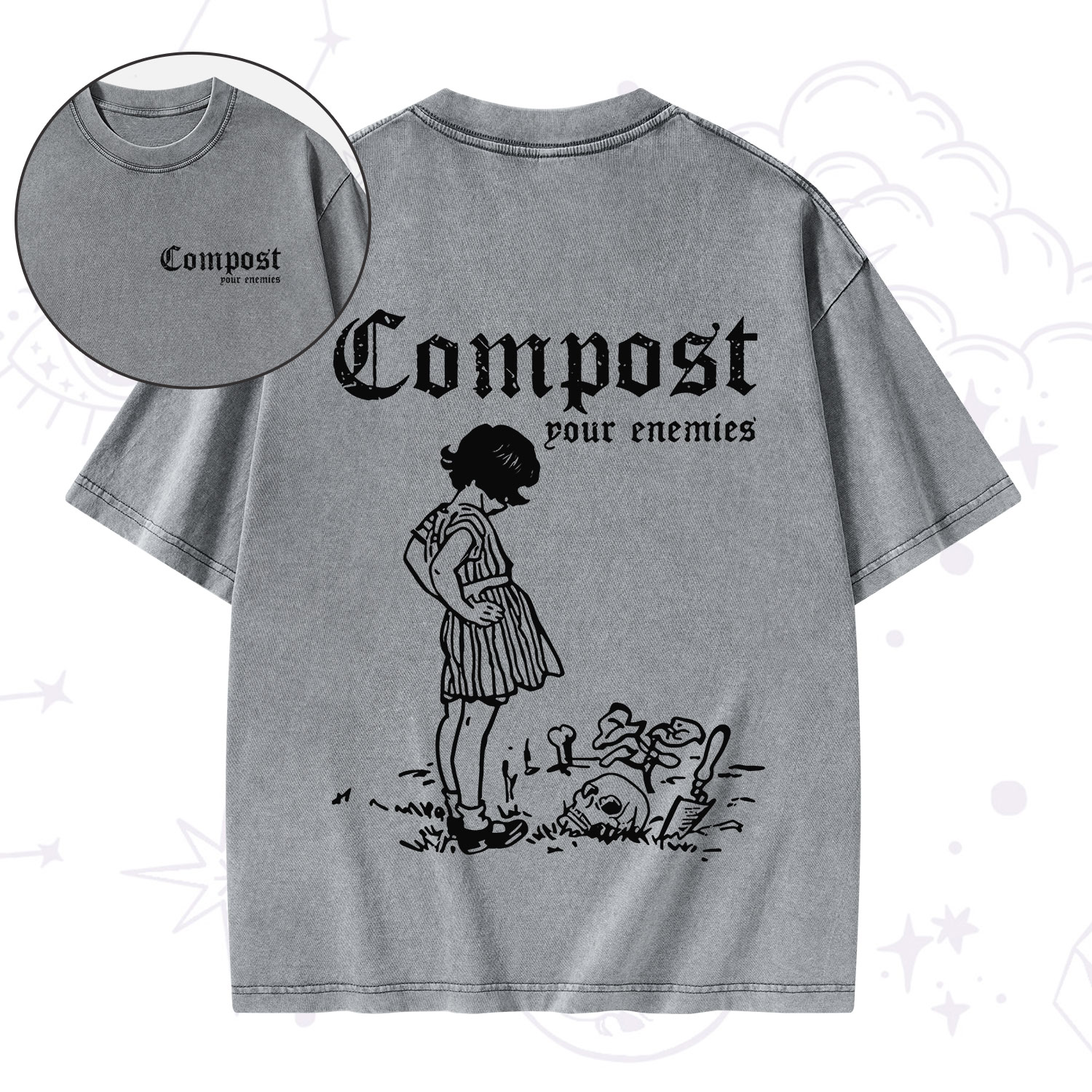 [Copy]Purplehecate Trash Raccoon Backyard Wildlife Washed T-Shirt