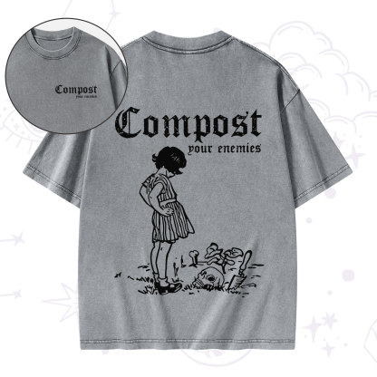 [Copy]Purplehecate Trash Raccoon Backyard Wildlife Washed T-Shirt