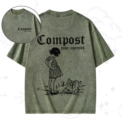 [Copy]Purplehecate Trash Raccoon Backyard Wildlife Washed T-Shirt