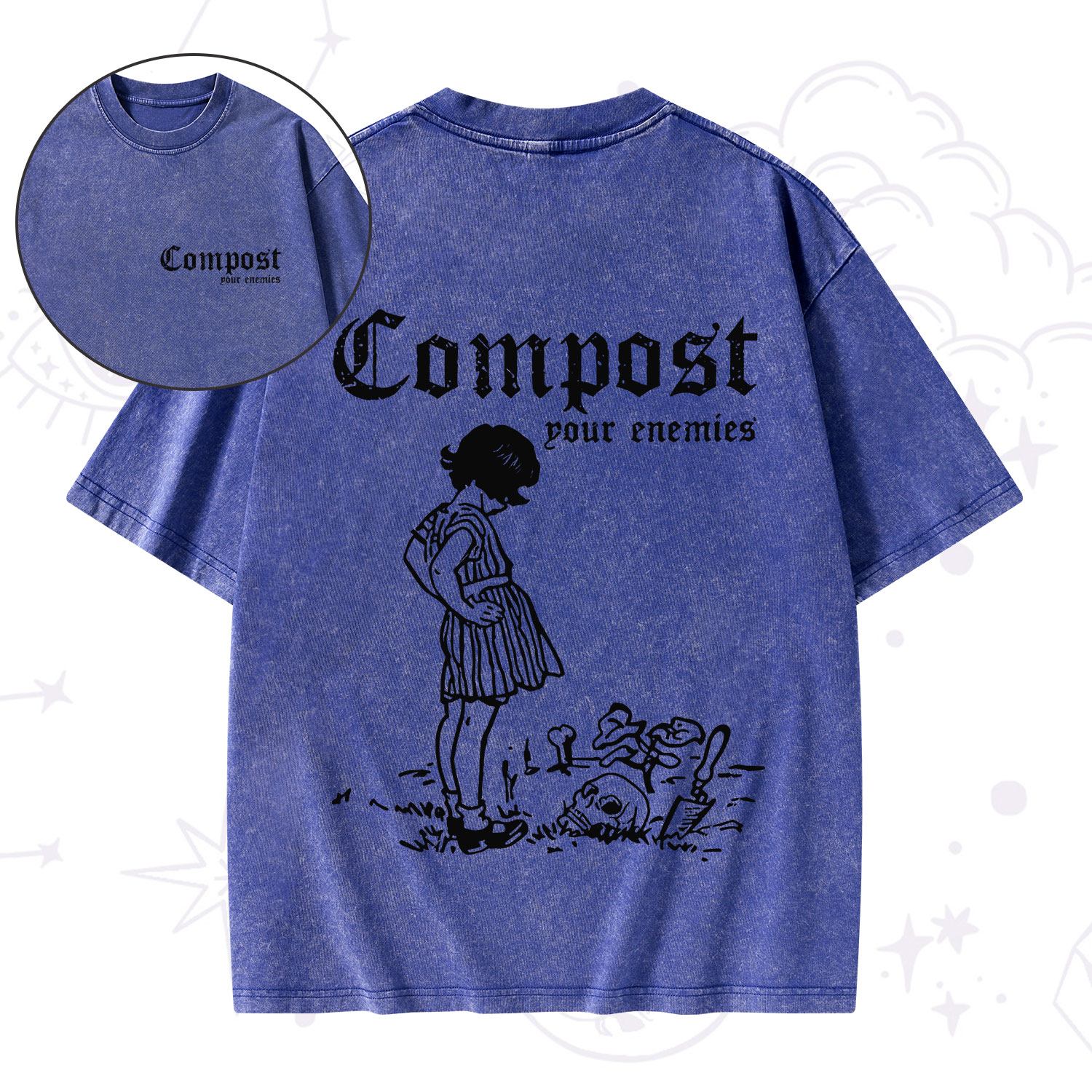 [Copy]Purplehecate Trash Raccoon Backyard Wildlife Washed T-Shirt