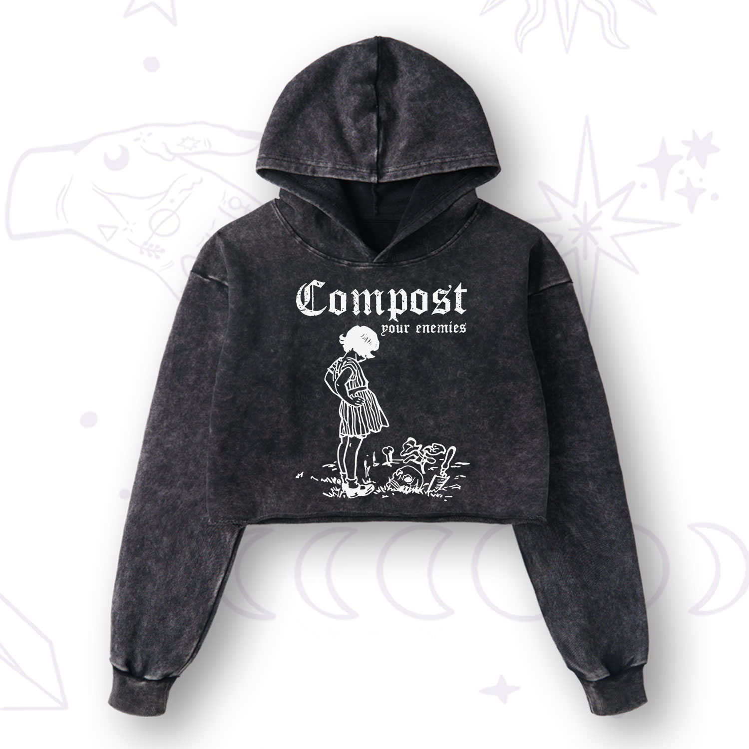 [Copy]Purplehecate God Forbid Women Have Hobbies Washed Cropped Hoodie