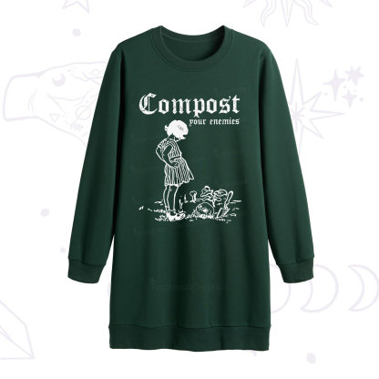 Purplehecate Compost Your Enemies Sweatshirt Dress