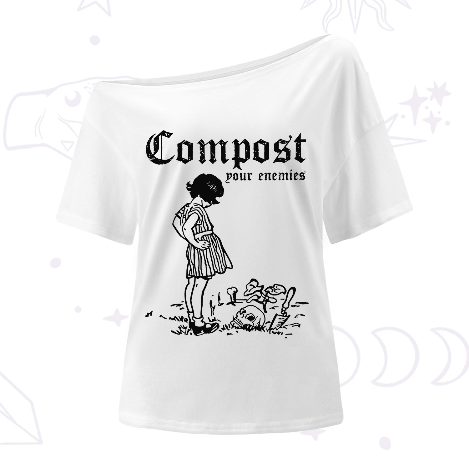 Purplehecate Compost Your Enemies One Shoulder T-Shirt