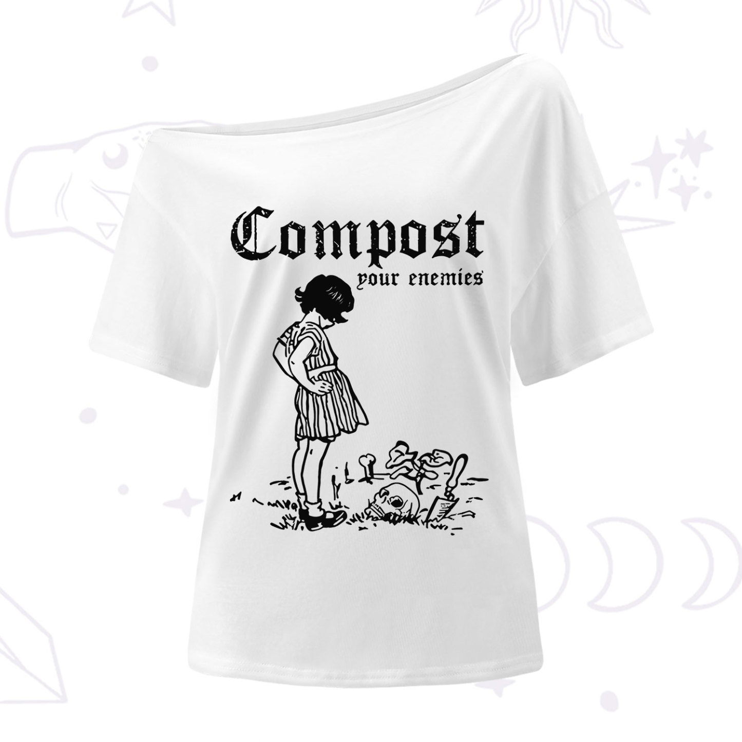 Purplehecate Compost Your Enemies One Shoulder T-Shirt