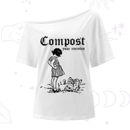 Purplehecate Compost Your Enemies One Shoulder T-Shirt