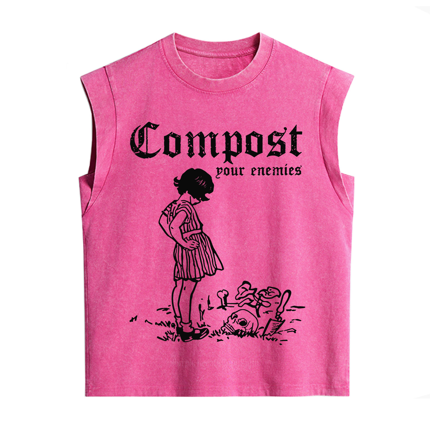 Purplehecate Compost Your Enemies Vintage Washed Tank