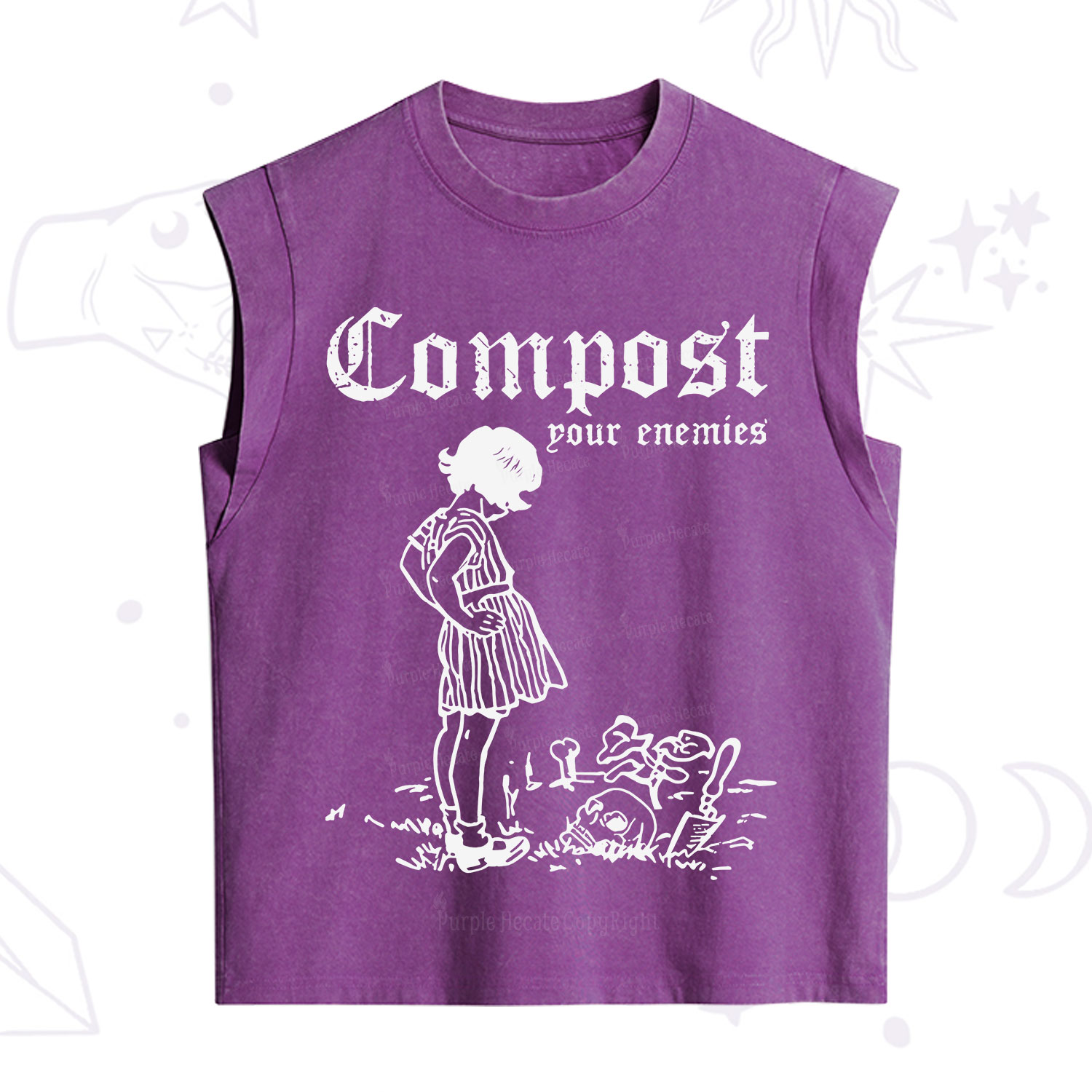 Purplehecate Compost Your Enemies Vintage Washed Tank