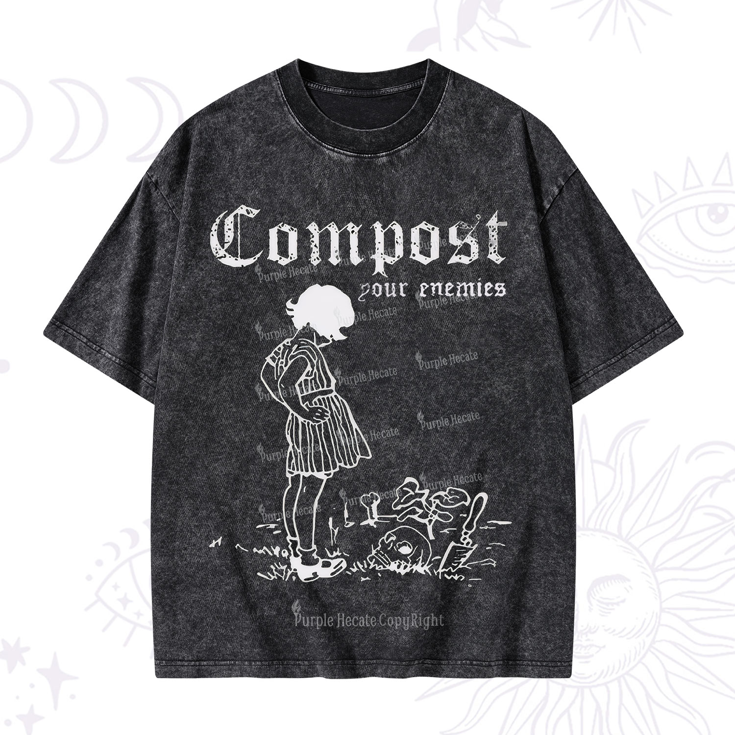 Purplehecate Compost Your Enemies Washed T-Shirt