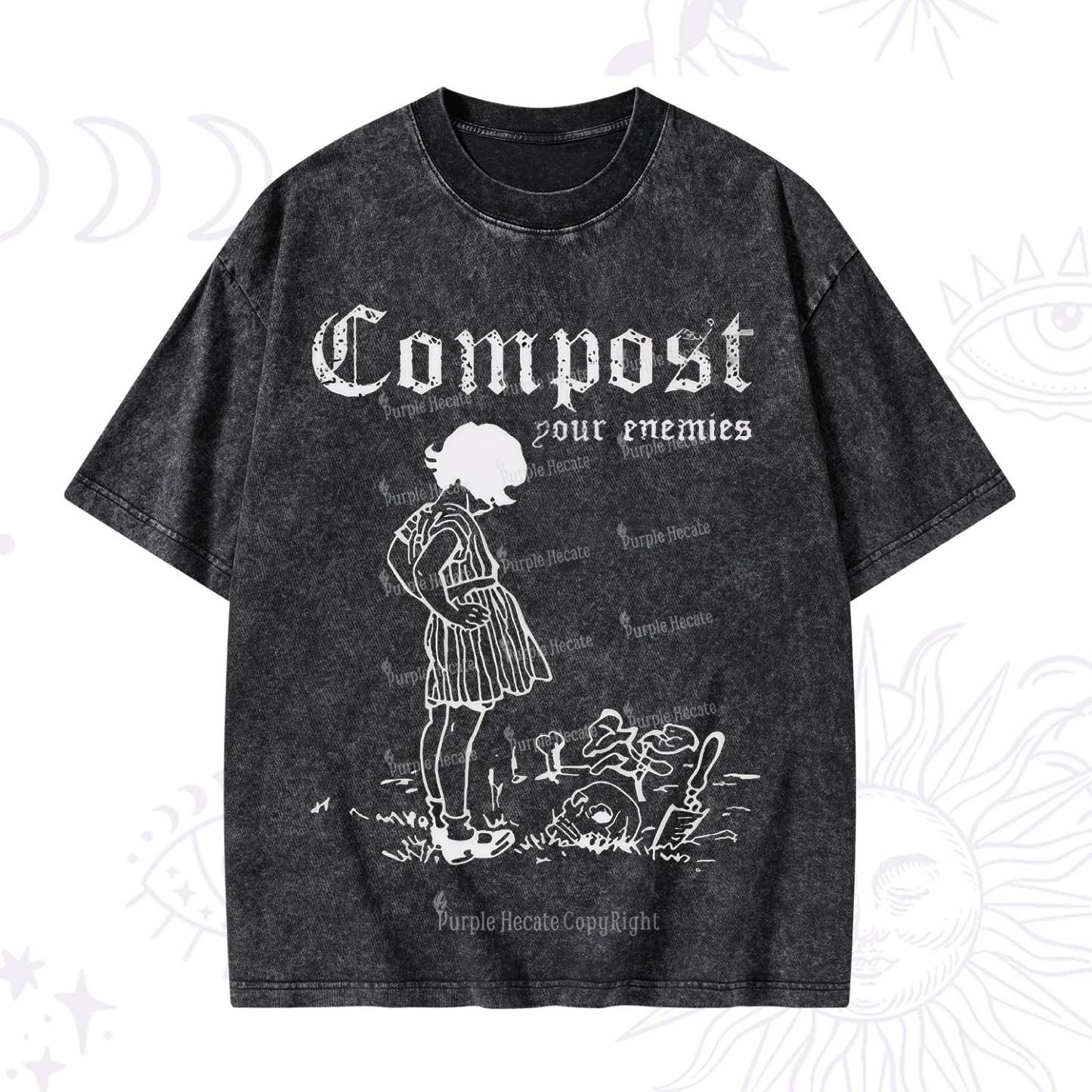 Purplehecate Compost Your Enemies Washed T-Shirt
