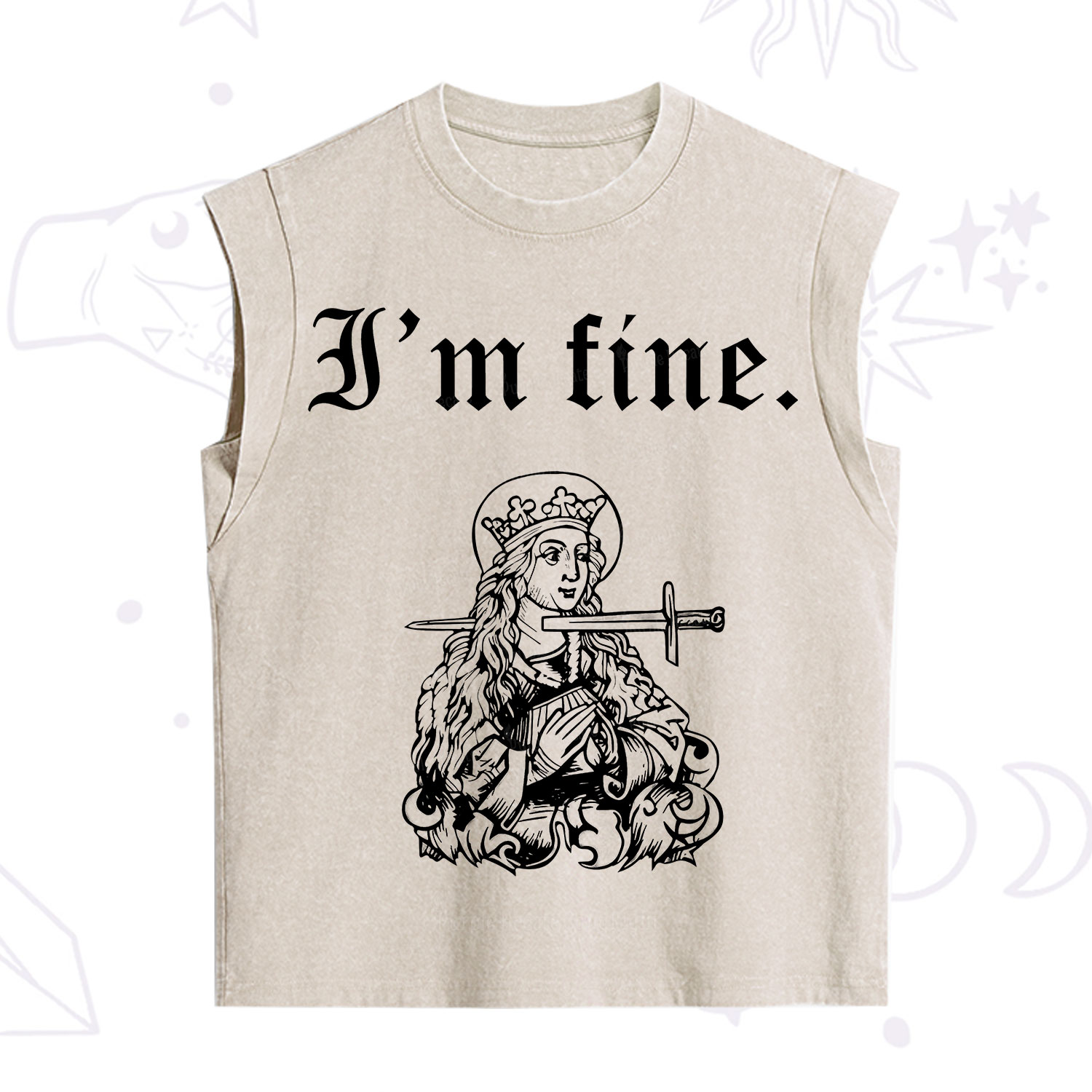 Purplehecate I'm Fine Vintage Washed Tank