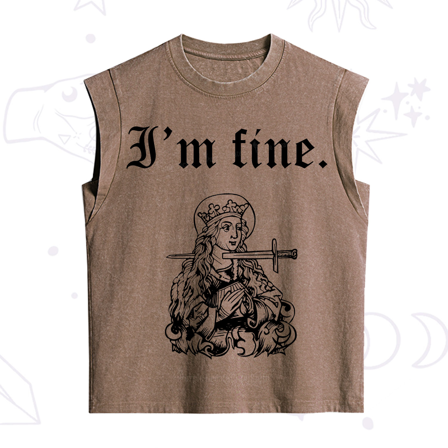 Purplehecate I'm Fine Vintage Washed Tank