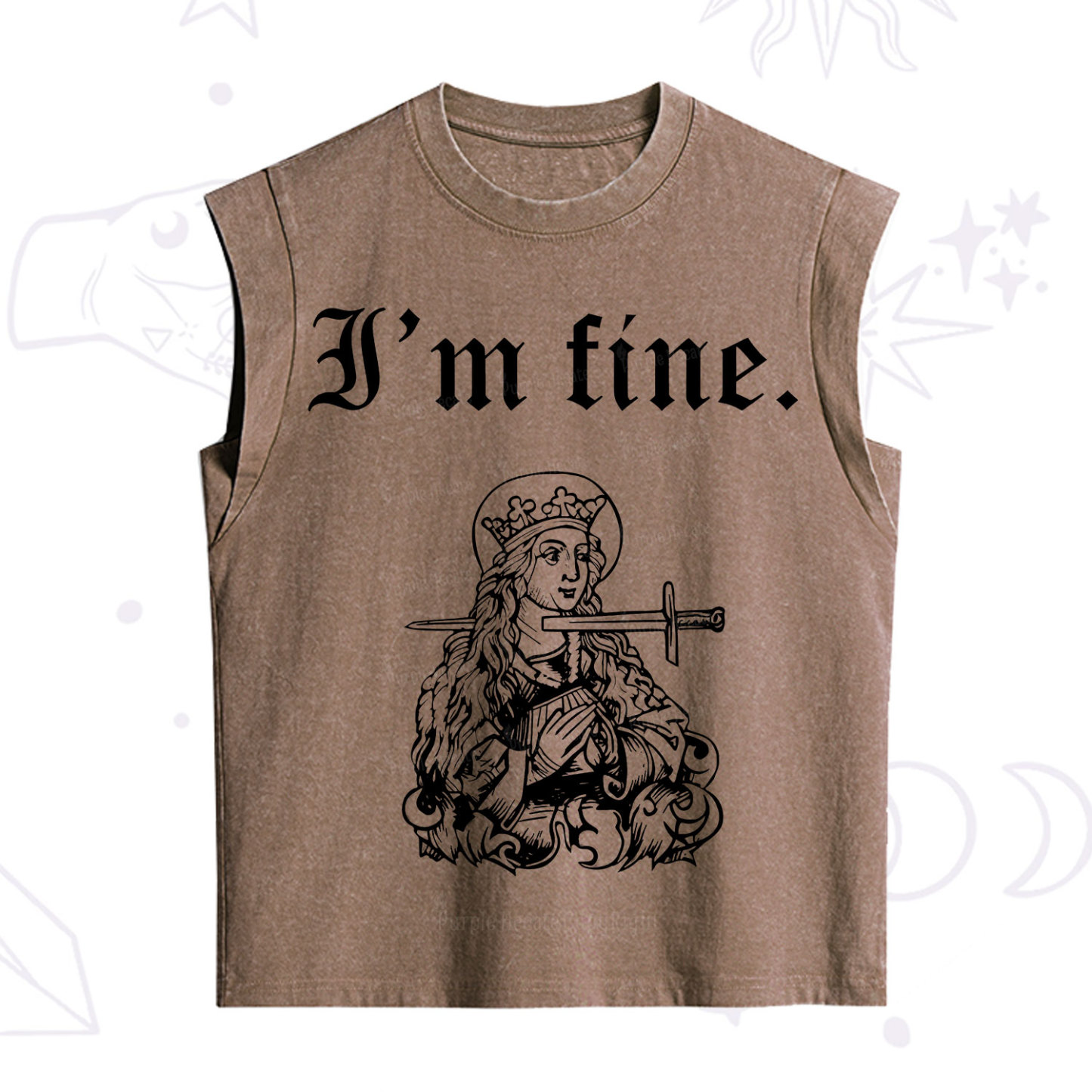 Purplehecate I'm Fine Vintage Washed Tank