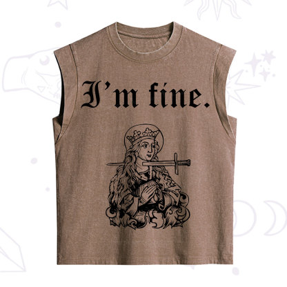 Purplehecate I'm Fine Vintage Washed Tank