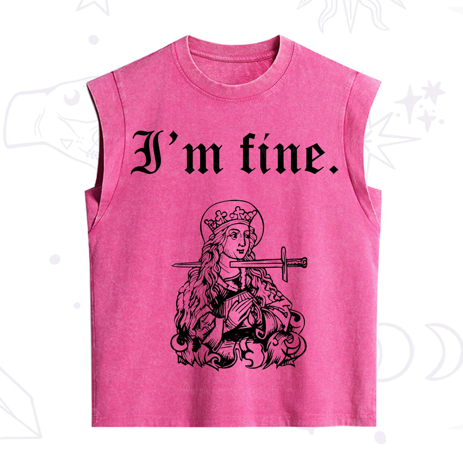 Purplehecate I'm Fine Vintage Washed Tank