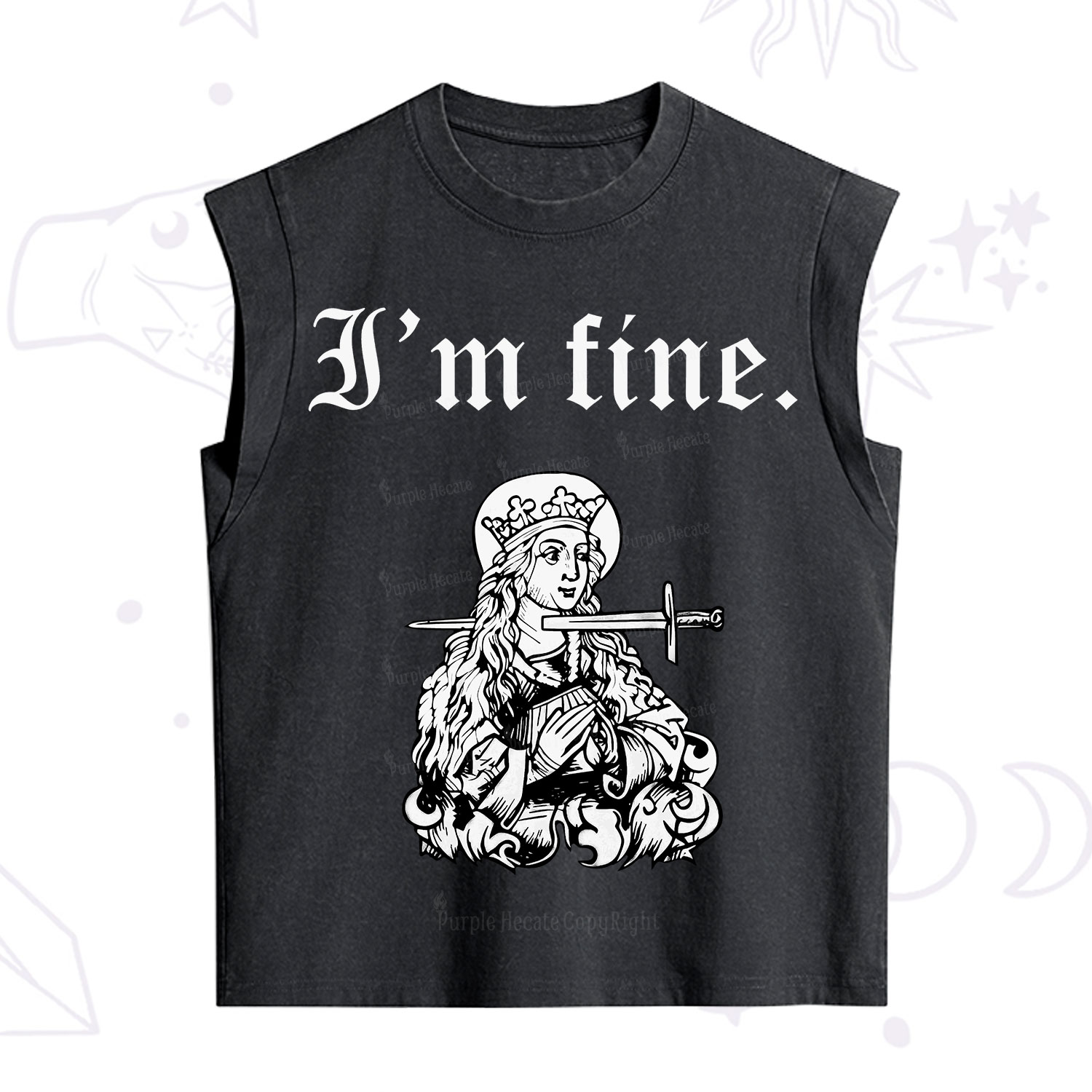 Purplehecate I'm Fine Vintage Washed Tank