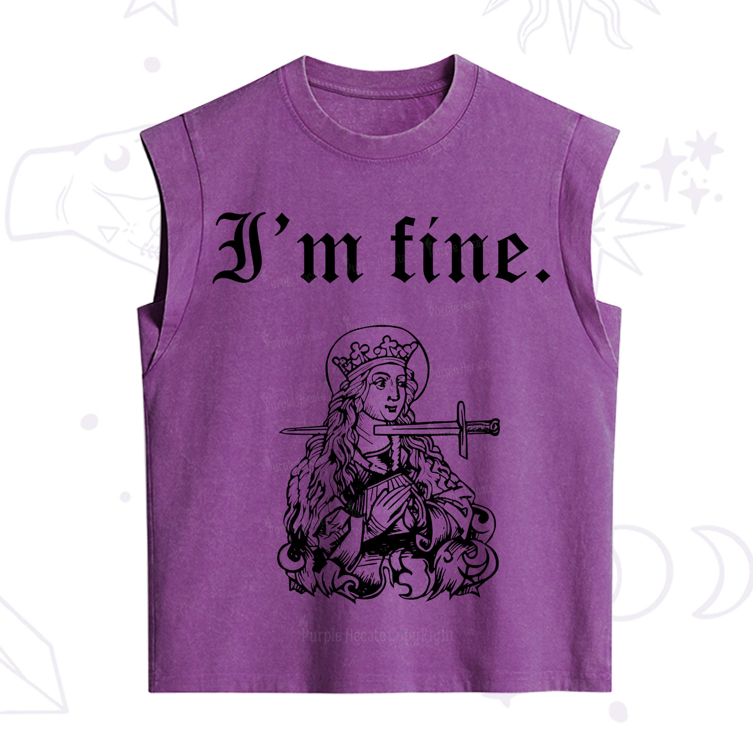 Purplehecate I'm Fine Vintage Washed Tank