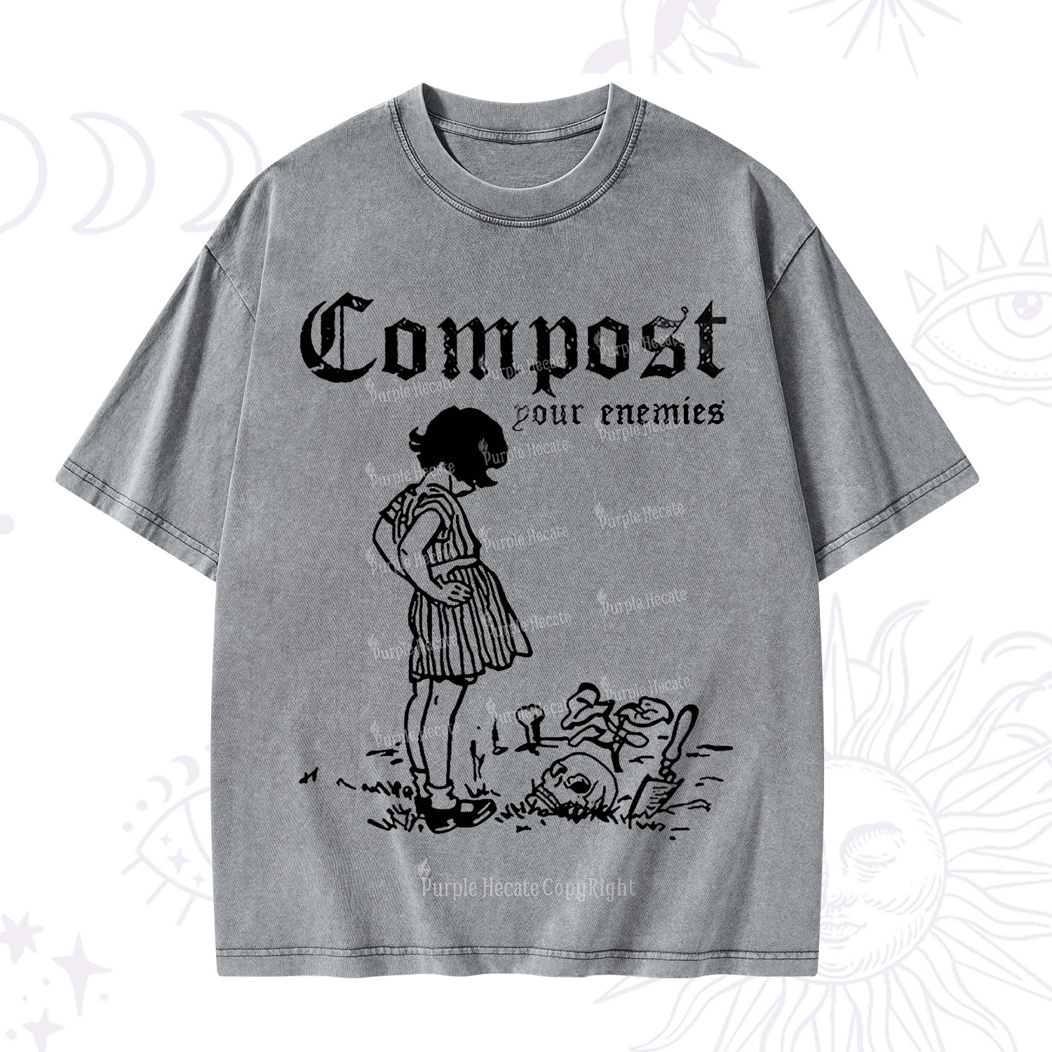 Purplehecate Compost Your Enemies Washed T-Shirt