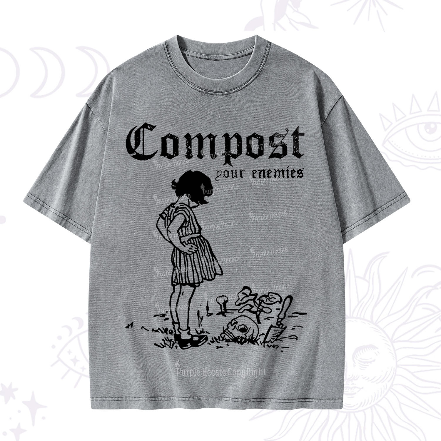 Purplehecate Compost Your Enemies Washed T-Shirt