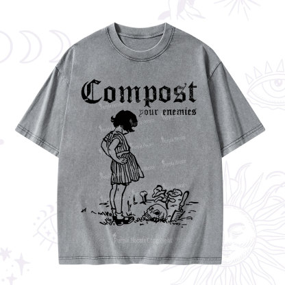 Purplehecate Compost Your Enemies Washed T-Shirt