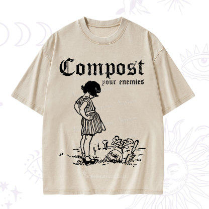 Purplehecate Compost Your Enemies Washed T-Shirt