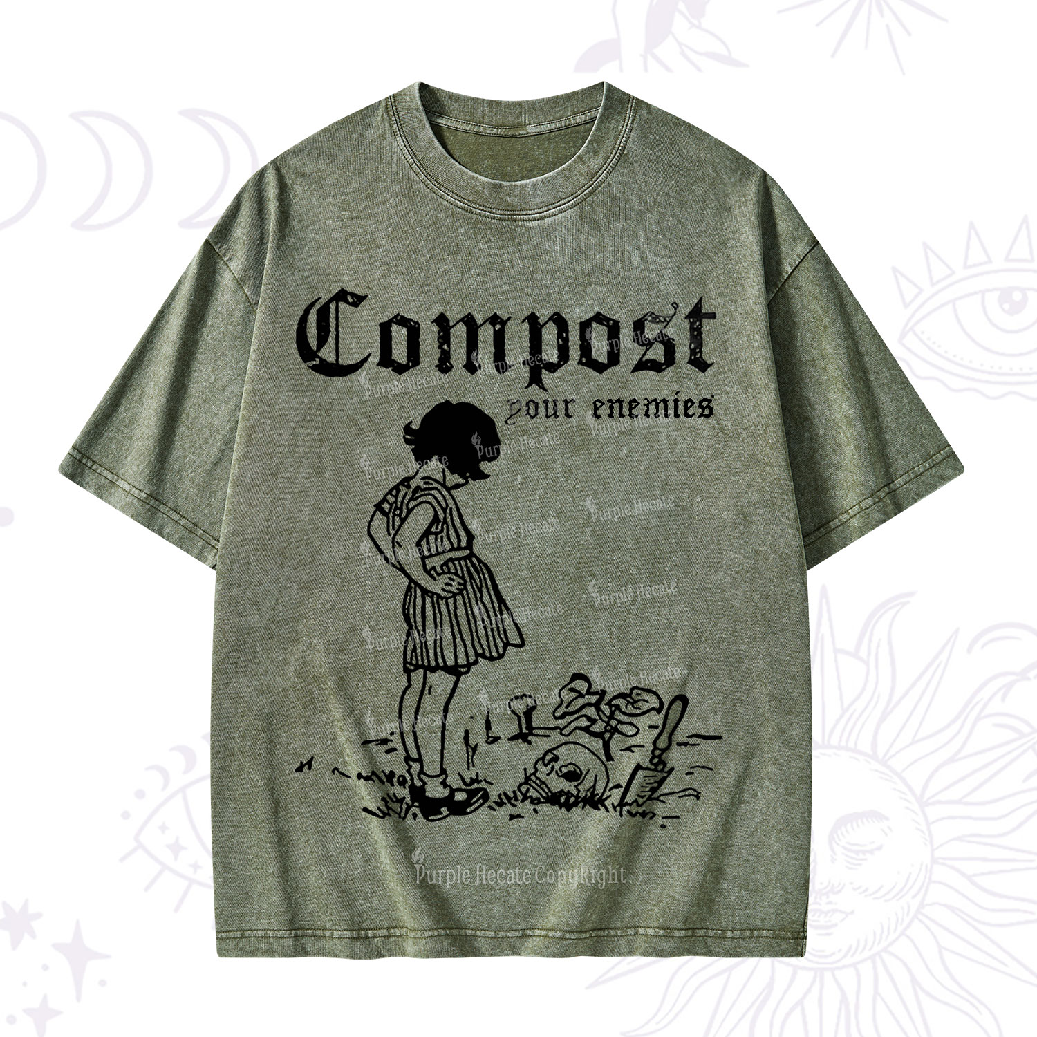 Purplehecate Compost Your Enemies Washed T-Shirt