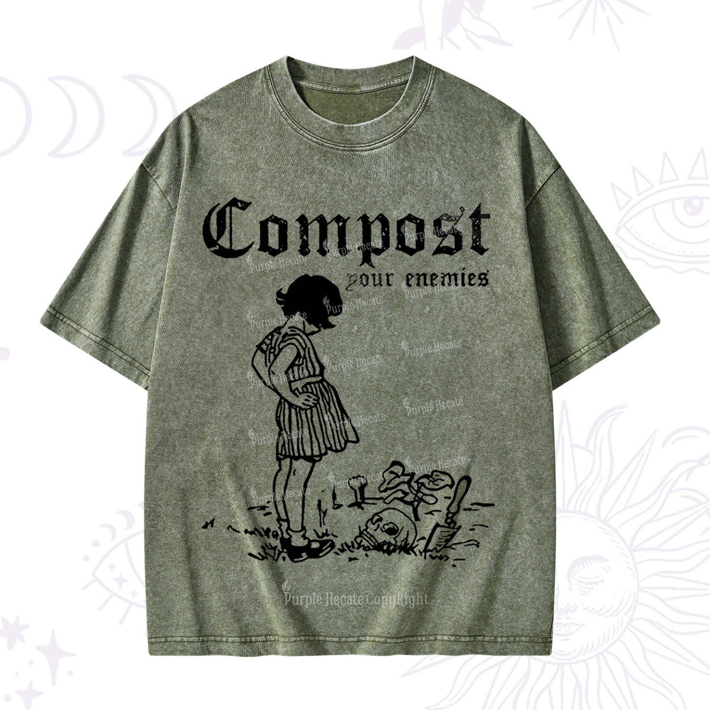 Purplehecate Compost Your Enemies Washed T-Shirt