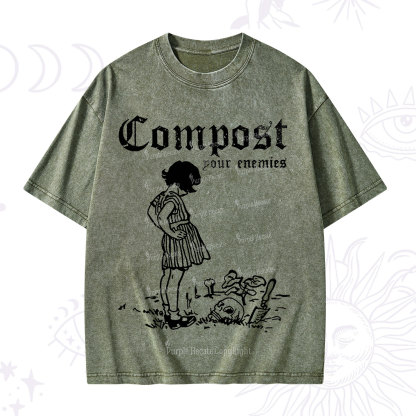 Purplehecate Compost Your Enemies Washed T-Shirt