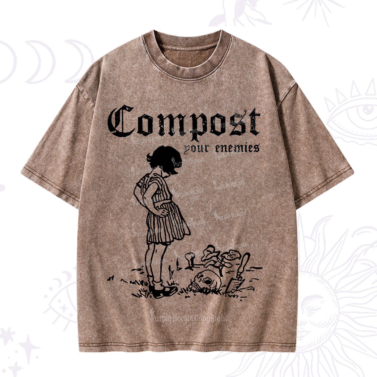 Purplehecate Compost Your Enemies Washed T-Shirt