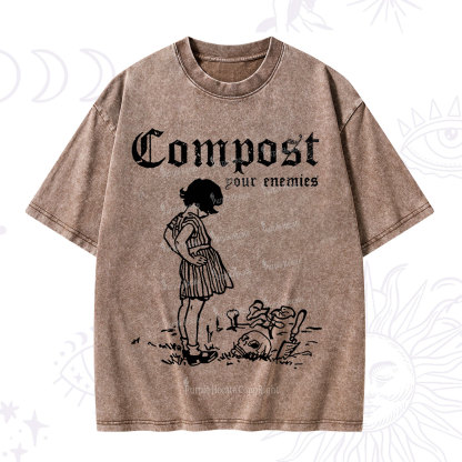 Purplehecate Compost Your Enemies Washed T-Shirt